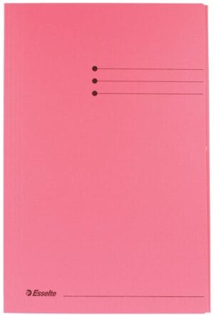 Roze Esselte dossiermap folio van gerecycled karton met drie kleppen