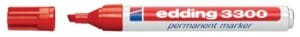 Edding e-3300 permanent marker in rood met schuine beitelpunt