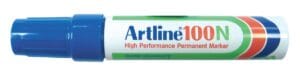 Artline 100N permanent marker in blauw met schuine beitelpunt