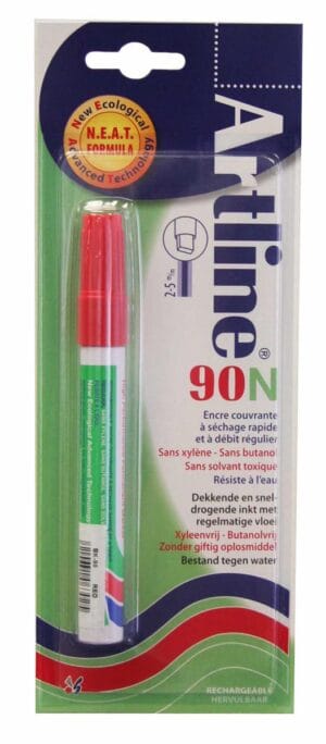Permanent marker Artline 90N rood, op blister — permanent markers