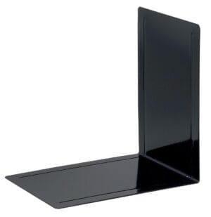 Twee zwarte Maul ordner-boekensteunen van metaal, 24 × 16 × 24 cm