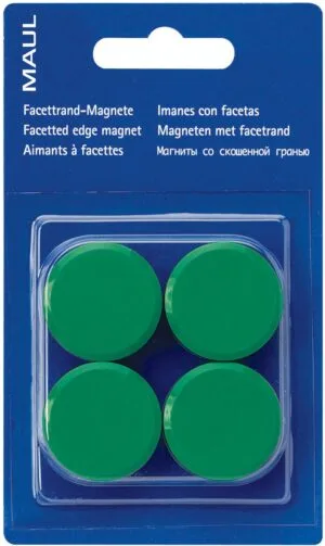Groene Maul magneet Solid van 20 mm, blister met 8 stuks