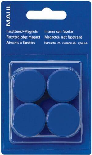 Blister met vier blauwe Maul magneet Solid magneten van 32 mm