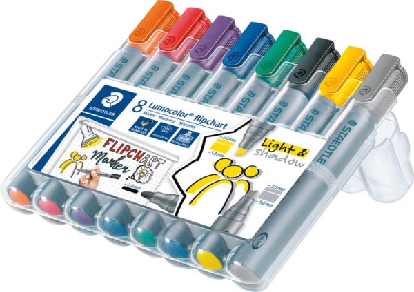 Staedtler merkstift Lumocolor Flipchart 8 stuks - Afbeelding 2