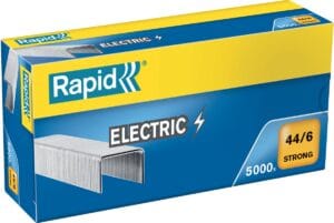 Doos met 5.000 Rapid nietjes 44/6 in gegalvaniseerd zilver