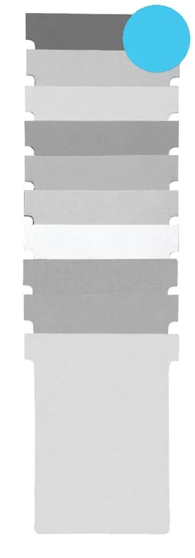 Blauwe Nobo T-planbordkaarten index 1,5 van 53 × 45 mm, pak van 100 stuks