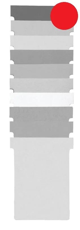 Rode Nobo T-planbordkaarten index 1,5 van 53 × 45 mm, pak van 100 stuks