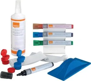 Nobo Whiteboard gebruikerskit met markers, magnetische wisser en bordreiniger