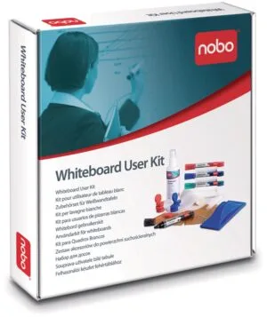 Nobo Whiteboard gebruikerskit - 4 markers, wisser en 10 magneten — productfoto 2