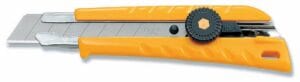 Gele Olfa Cutter L-1 Green met mes van 18 mm en lichaam van gerecycled ABS