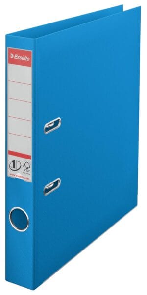 Blauwe Esselte Ordner Power N° 1 Vivida A4 met rug van 5 cm en hefboommechanisme