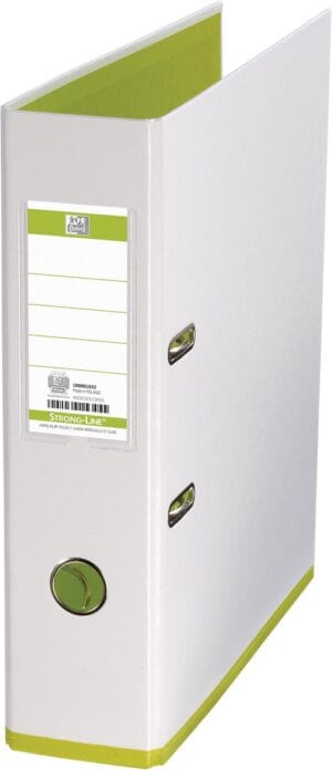 Oxford MyColour ordner A4 in wit-lichtgroen met rug van 8 cm