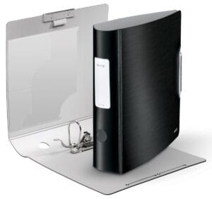 Leitz Ordner Active Style A4 in satijnzwart met rug van 7,5 cm en elastische bandsluiting