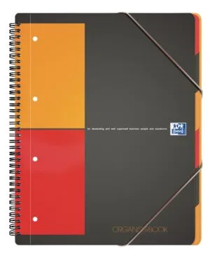 Oxford International organiserbook A4+ met geruite bladzijden en spiraalbinding