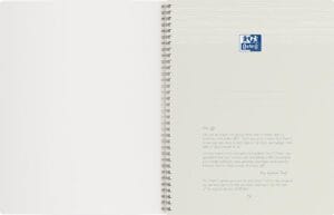 Oxford Origin spiraalschrift A4+ - geruit 5 mm, 140 bladzijden, blauw — productfoto 2