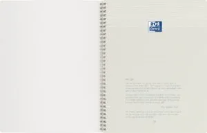 Oxford Origin spiraalschrift A4+ - geruit 5 mm, 140 bladzijden, blauw — productfoto 2