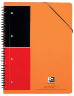 Oxford International Meetingbook A4+ met gelijnde bladzijden en spiraalbinding