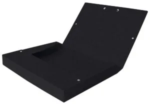 Elba Oxford Top File+ elastobox A4 - rug 2,5 cm, zwart — productfoto 2