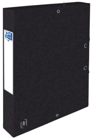 Elba elastobox Oxford Top File+ rug van 4 cm, zwart — dossiermappen uit karton