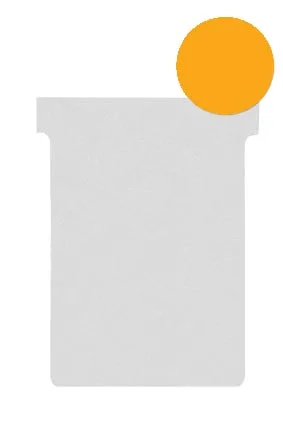 Nobo T-planbordkaarten index 2 in oranje, 85 × 60 mm, pak van 100 fiches