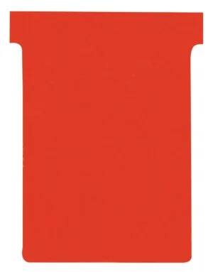 Rode Nobo T-planbordkaarten index 3 van 120 × 92 mm