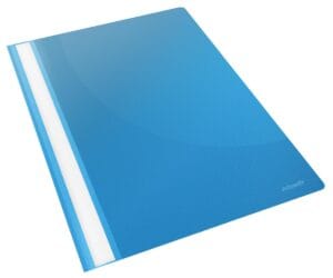Esselte Vivida snelhechtmap blauw met transparant voorblad, pak van 25 stuks