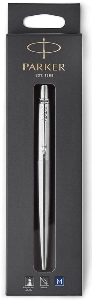 Parker Jotter balpen Stainless Steel CT in zilver, op blisterverpakking
