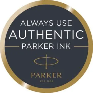 Parker Quink inktpot koningsblauw — detail 2