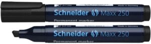 Schneider Maxx 250 permanent marker in zwart met schuine punt