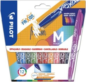 Blister met 12 Pilot Frixion Ball rollers in geassorteerde kleuren