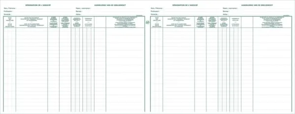 Exacompta aandeelhouders, ft 24 x 32 cm, tweetalig, voor BVBA