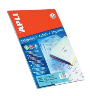 Apli etiketten ft 105 x 37 mm (b x h), rechte hoeken, 400 stuks, 16 per blad (1214) — multifunctionele etiketten