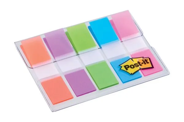 Post-it Index Smal, ft 11,9 x 43,2 mm, blister met 5 kleuren, 20 tabs per kleur