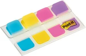Post-it index Strong, ft 15,8 x 38,1 mm, blister met 4 kleuren, 10 tabs per kleur — tabs - markeren