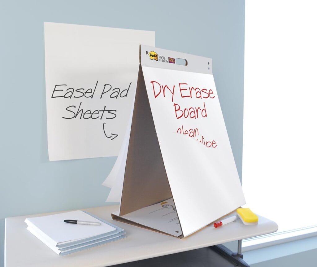 Postit Table Top whiteboard Dry Erase Portaal Check
