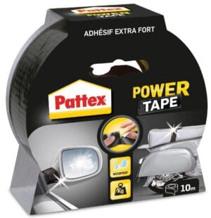 Rol Pattex Power Tape plakband van 50 mm breed en 10 m lang in het zwart