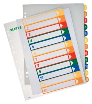Leitz PC printbare Project Indexen 12 tabs — personaliseerbare tabbladen