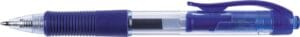 Q-CONNECT Sigma gelpen 0,5 mm in blauw met clip en ergonomische grip