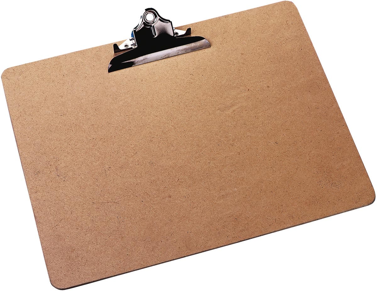 QCONNECT klemplaat, hardboard karton, ft A3, liggend, bruin Portaal