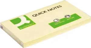 Q-CONNECT Quick Notes, ft 76 x 127 mm, 100 vel, geel