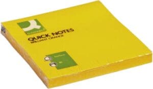 Q-Connect Quick Notes memoblok 76 × 76 mm - 80 vel, neonoranje — productfoto 2