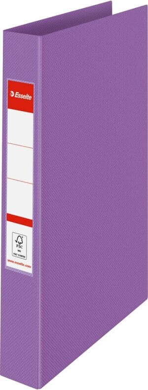 Esselte Colour'Breeze ringmap A4 in lavendel met harde kaft en twee O-ringen