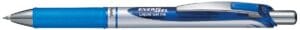Pentel EnerGel RT BL77 gelroller in blauw met metalen clip en rubberen grip