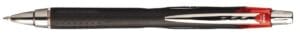 Uni-ball Jetstream roller in rood met intrekbare punt en metalen clip