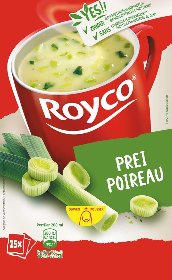 Royco Minute Soup classic prei, pak van 25 zakjes - Afbeelding 2