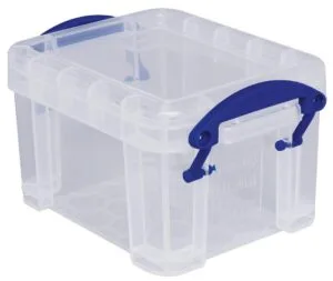 Transparante Really Useful Box opbergdoos van 0,14 liter met deksel