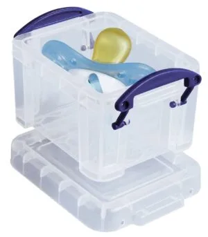Really Useful Box opbergdoos 0,14 liter, transparant — productfoto 2