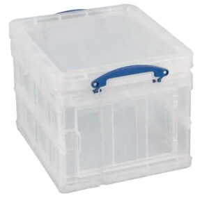 Really Useful Box opbergdoos 35 liter opvouwbaar, transparant — hangmappenkoffer