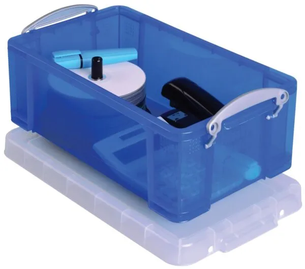 Really Useful Box opbergdoos 9 liter, transparant blauw - Afbeelding 2