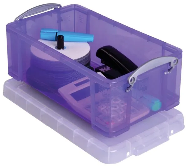 Really Useful Box opbergdoos 9 liter, transparant paars - Afbeelding 2